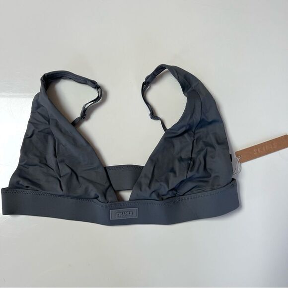 3 PIECE Lot of SKIMS Gunmetal Swim Seperates Bikini Tops bottom Sarong Skirt - Picture 3 of 8